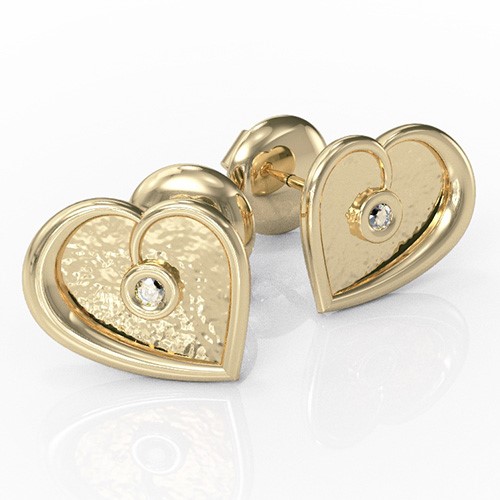 Diamond Heart Earrings (RL-E-02)
