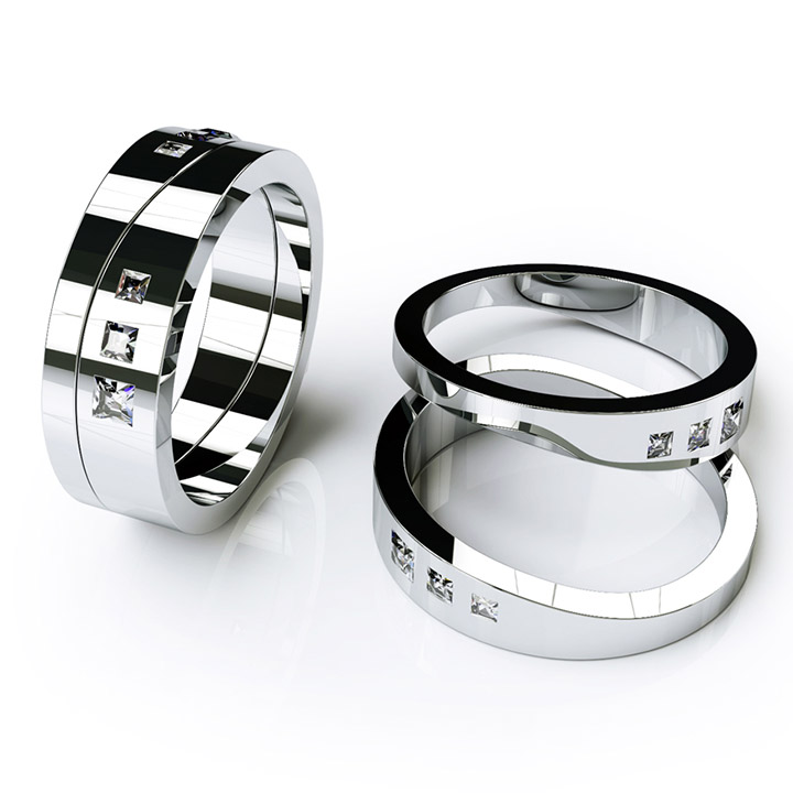 Platinum, Two-Part Wedding Band (RL-W-10)