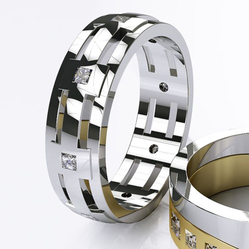 Platinum Court Wedding Ring (RL-W-13)