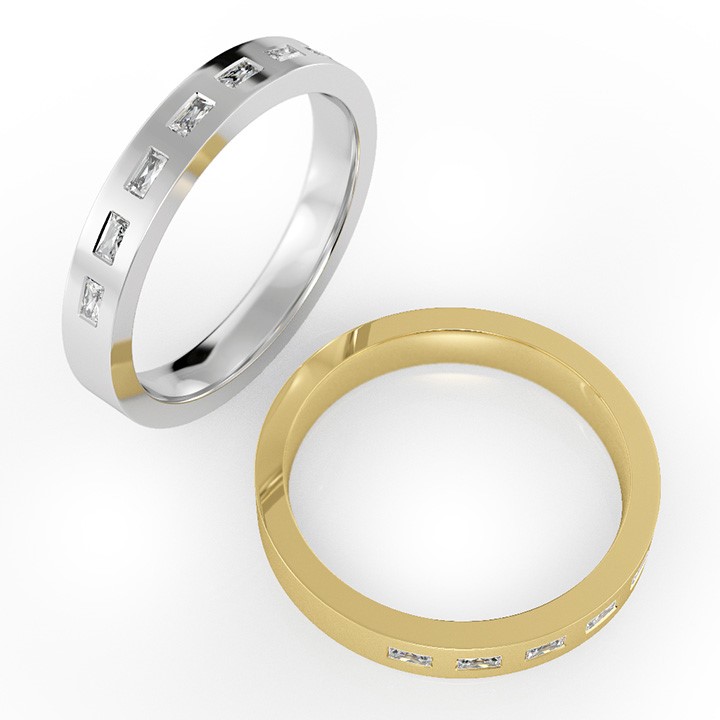 (RL-W-14) 18ct Gold Wedding Rings