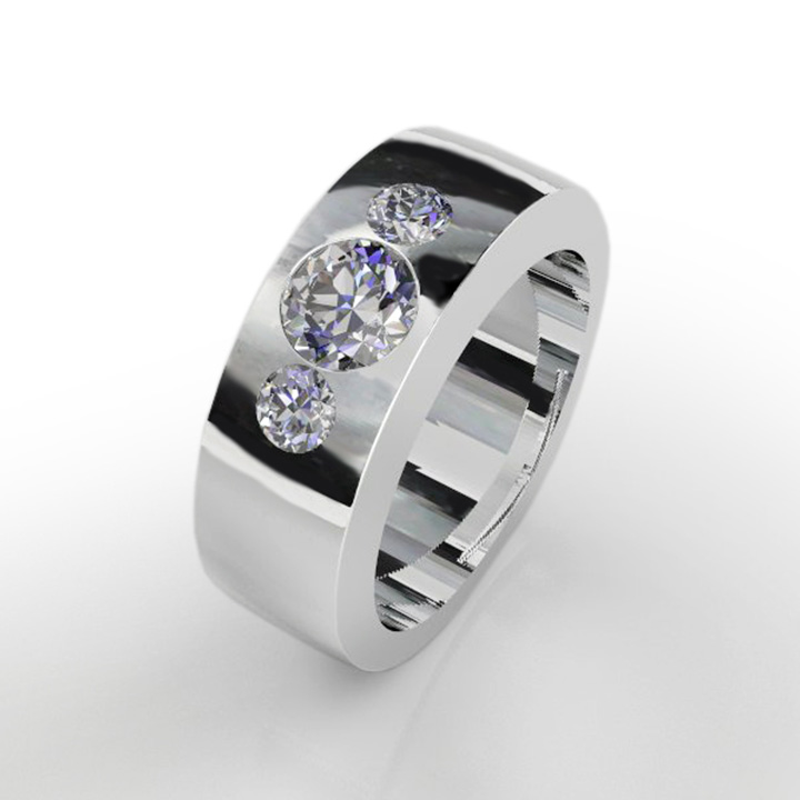 Three Stone Diamond Ring (RL-W-21)