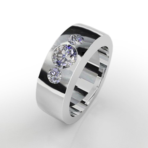Three Stone Diamond Ring (RL-W-21)
