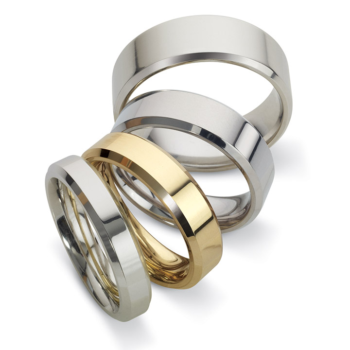 Classic Bevelled Edge Wedding Bands (RL-W-25)