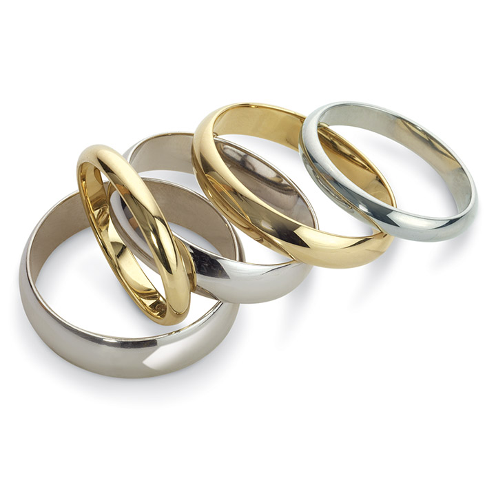 Classic D Shape Wedding Bands (RL-W-27)