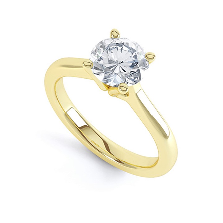 (RL-G-11) Four Claw Single Stone Diamond Ring