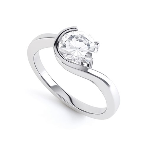 Rub Over and Claw Set Diamond Ring (RL-G-17)