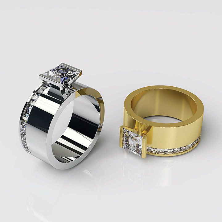 Single Stone Demi-Flush Diamond Ring (RL-G-24)