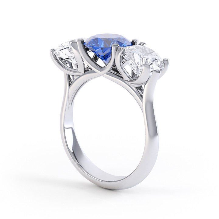 Platinum Three Stone Ring (RL-G-48)