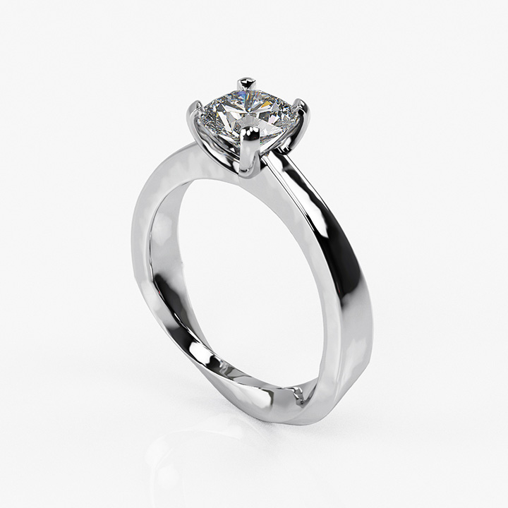 Platinum and Diamond Twist Ring (RL-G-95)