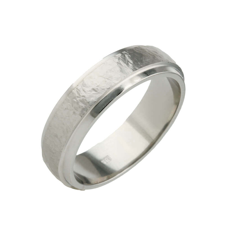 Stepped Sandstone 6mm Titanium Ring (PD-TLR831)