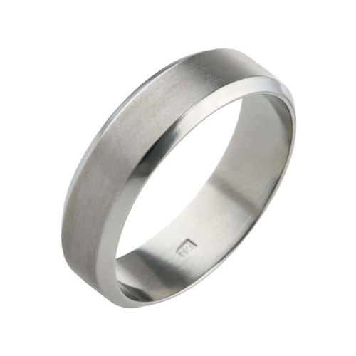 Flat and Bevelled 6mm Titanium Ring (PD-TLR849)