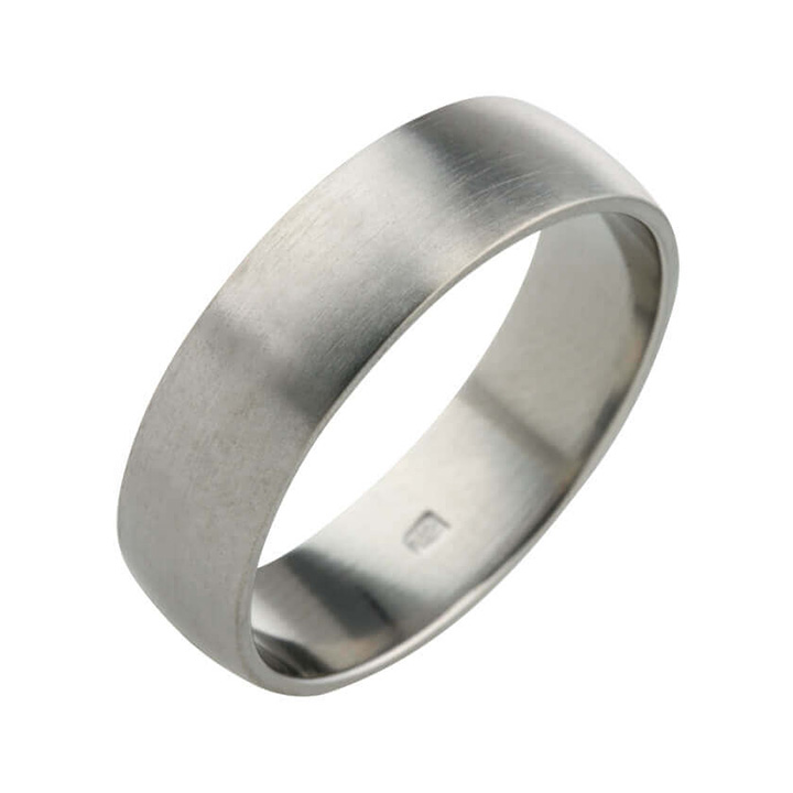 Lightweight 6mm D-shape Titanium Ring (PD-TLR857)