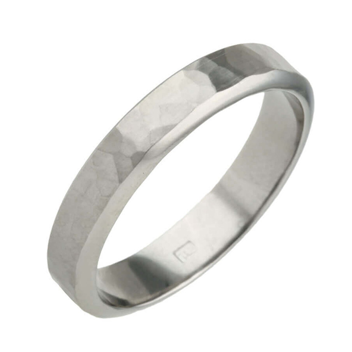 Planished Texture 6mm Titanium Ring (PD-TLR866)