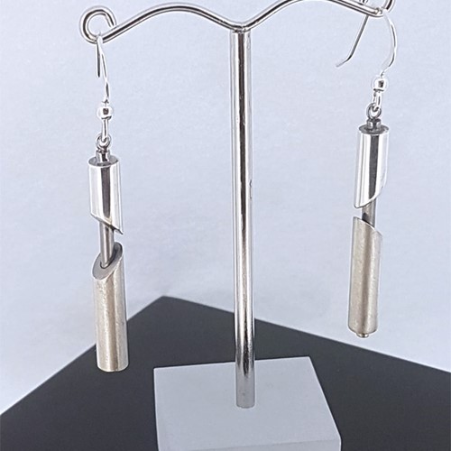 Exposed Design Sterling Silver Earrings (RLL-IE5)