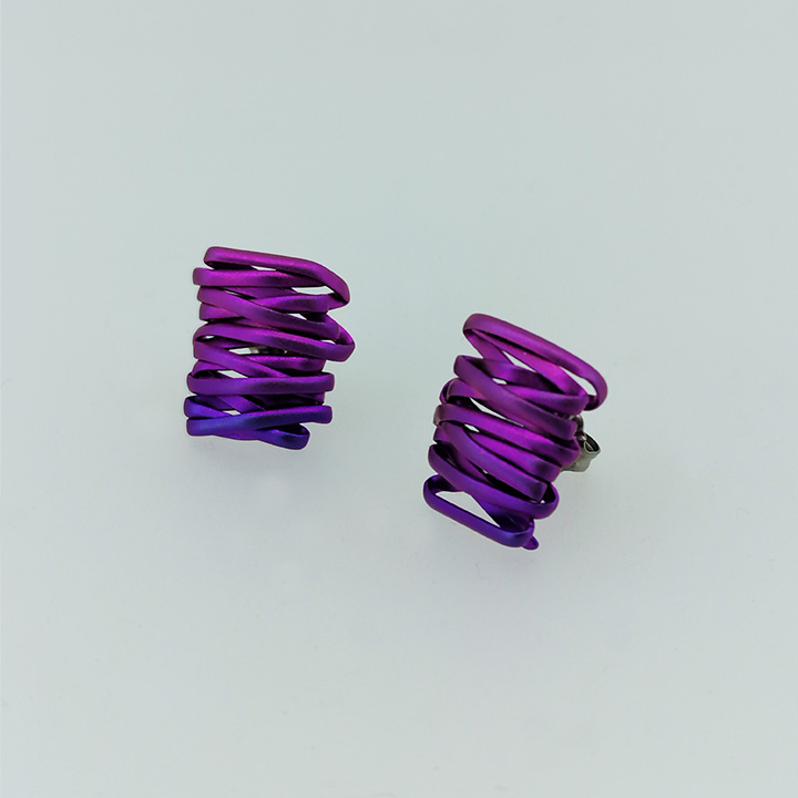 Titanium Chaos Earrings (PD-TS492.Pi)