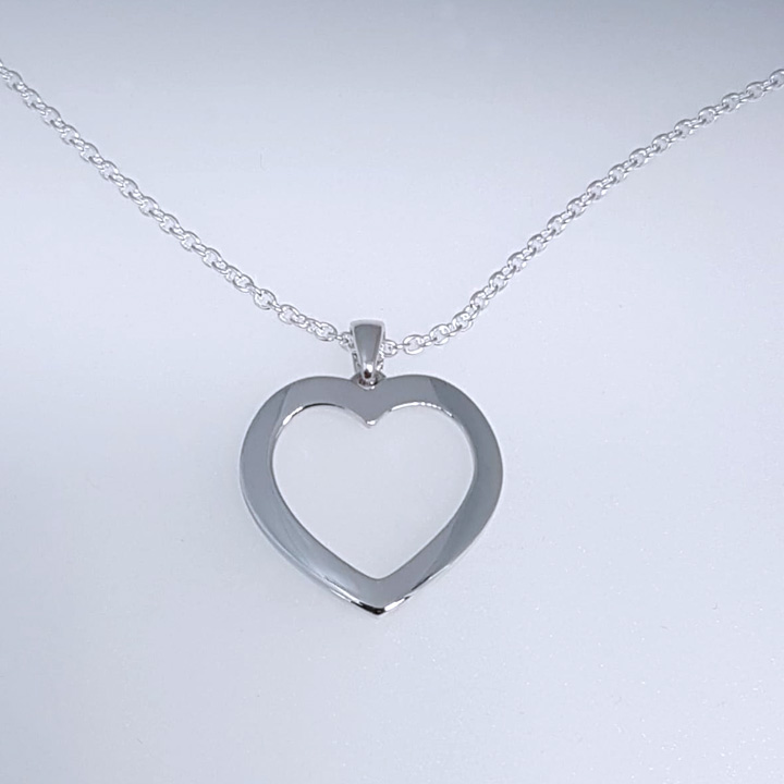 Sterling Silver Heart Pendant (BA-P701)
