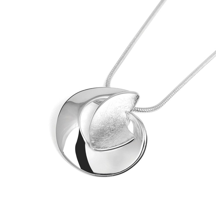 Sculputural Sterling Silver Pendant (BA-TP6328) 