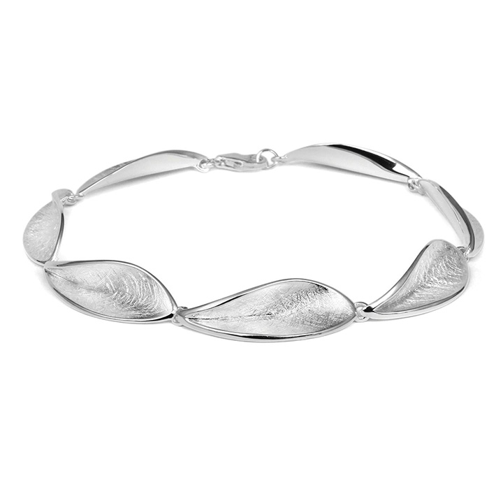 Sterling Silver Leaf Bracelet (BA-BL386)