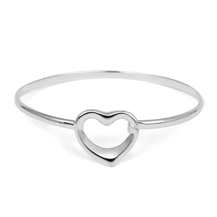 Sterling Silver Heart Bangle (BA-TBL772)